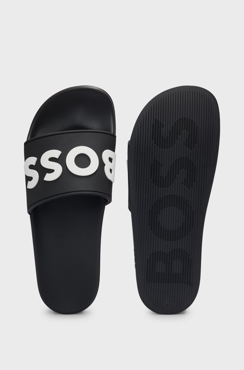 Hugo Boss Chanclas con logo en relieve fabricadas en Italia Liquidación