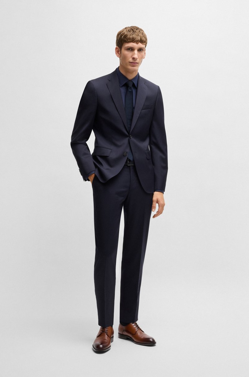 Hugo Boss Zapatos Derby de piel con costuras dobles Mejor oferta