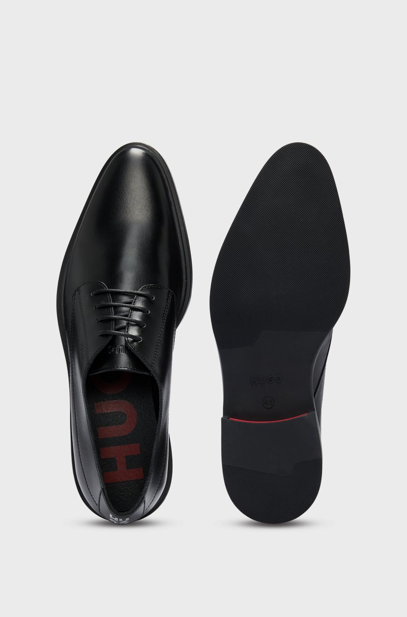 Hugo Boss Zapatos Derby en piel de napa con logo grabado ÚLTIMAS EDICIONES