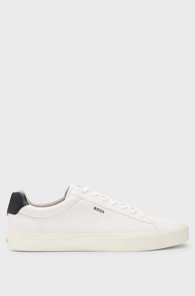 Hugo Boss Deportivas de piel sintética con lengüeta trasera en contraste Último día
