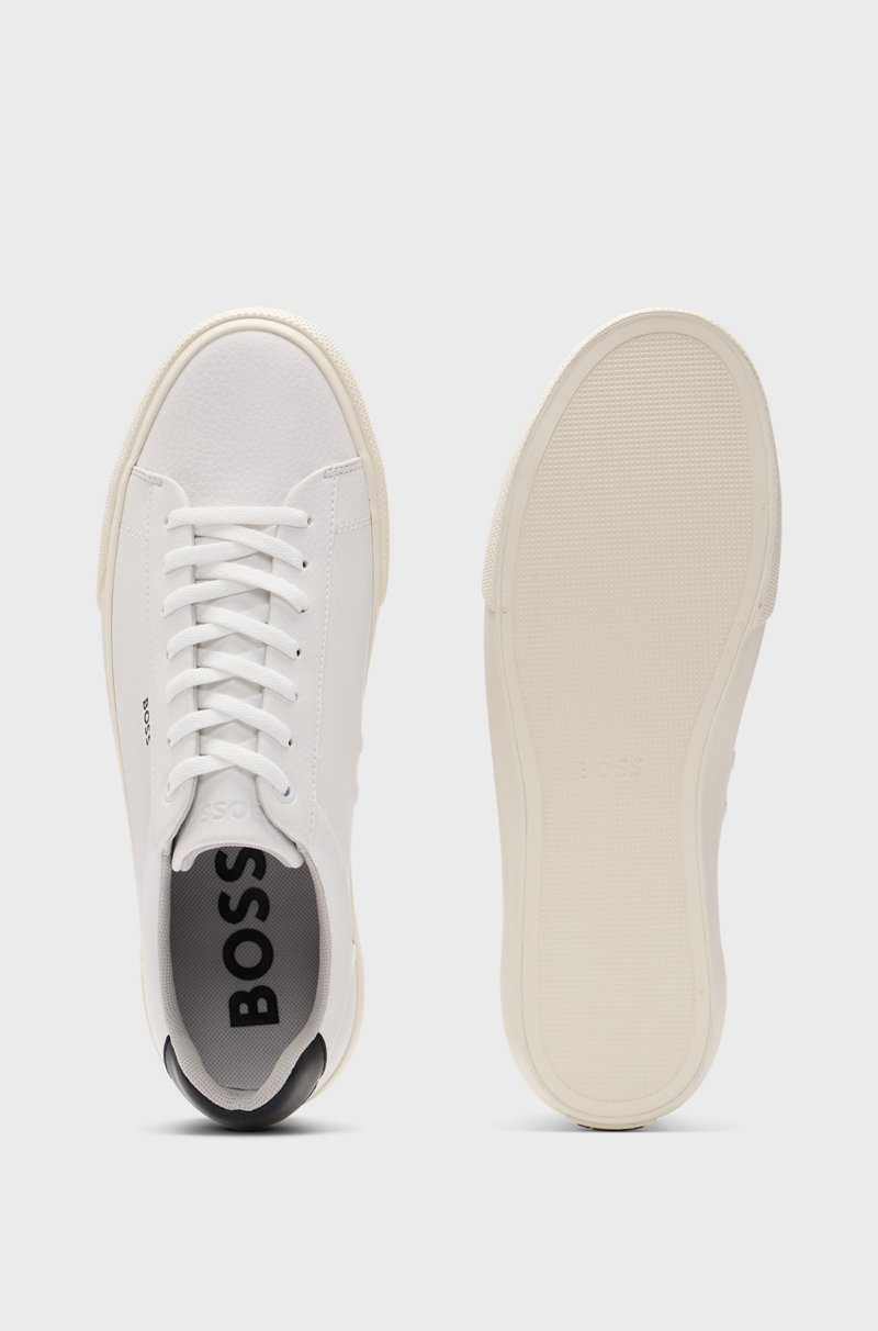 Hugo Boss Deportivas de piel sintética con lengüeta trasera en contraste Último día