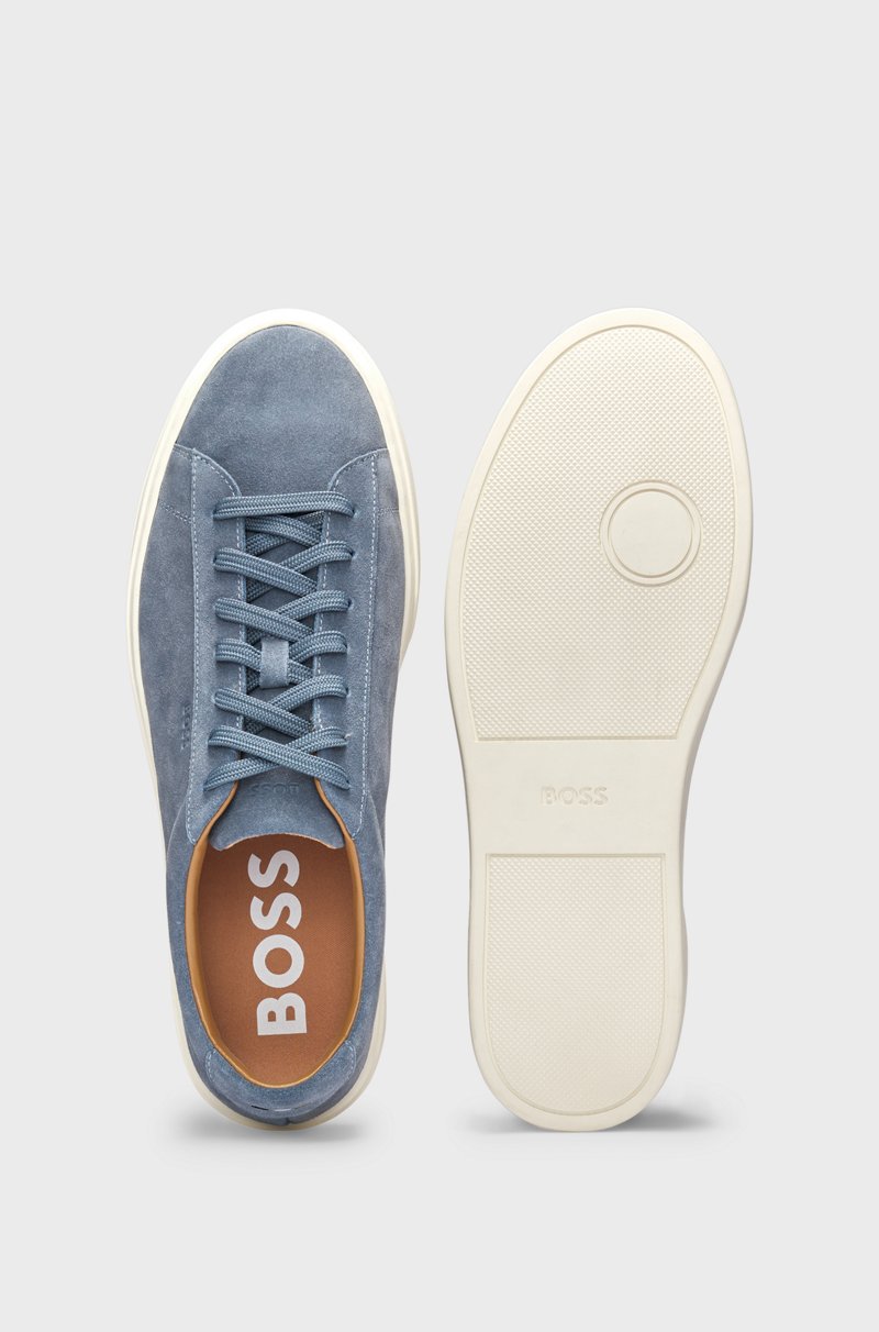 Hugo Boss Deportivas de ante con suela de goma Precio de fábrica