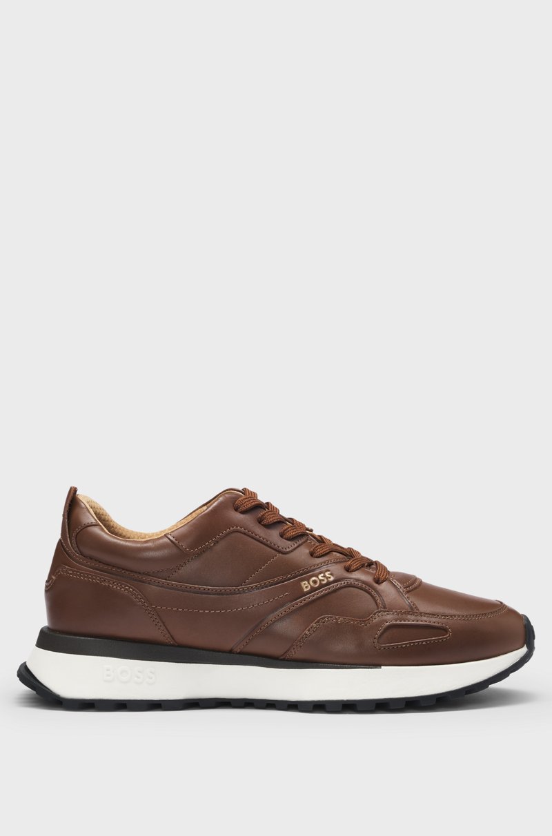 Hugo Boss Deportivas inspiradas en las zapatillas de correr con empeines de piel bruñida Solo hoy