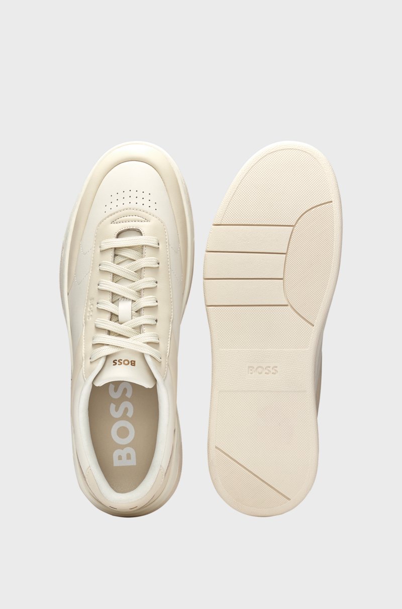 Hugo Boss Deportivas de estilo baloncesto en piel de dos tonos Oferta especial de fábrica