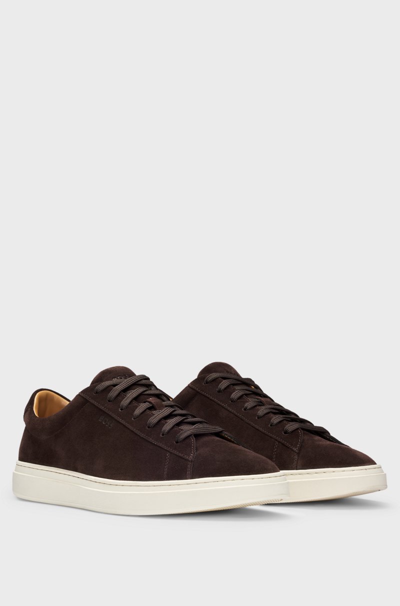 Hugo Boss Deportivas de ante con suela de goma