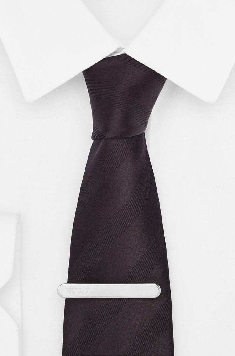 Hugo Boss Alfiler de corbata ovalado con logo grabado Oferta exclusiva