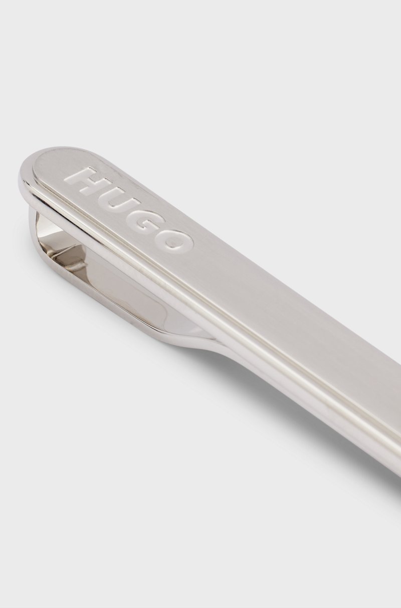 Hugo Boss Alfiler de corbata ovalado con logo grabado Oferta exclusiva
