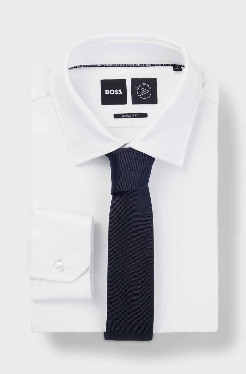 Hugo Boss Corbata elaborada en Italia con tejido jacquard de seda pura Rebajas de fin de temporada