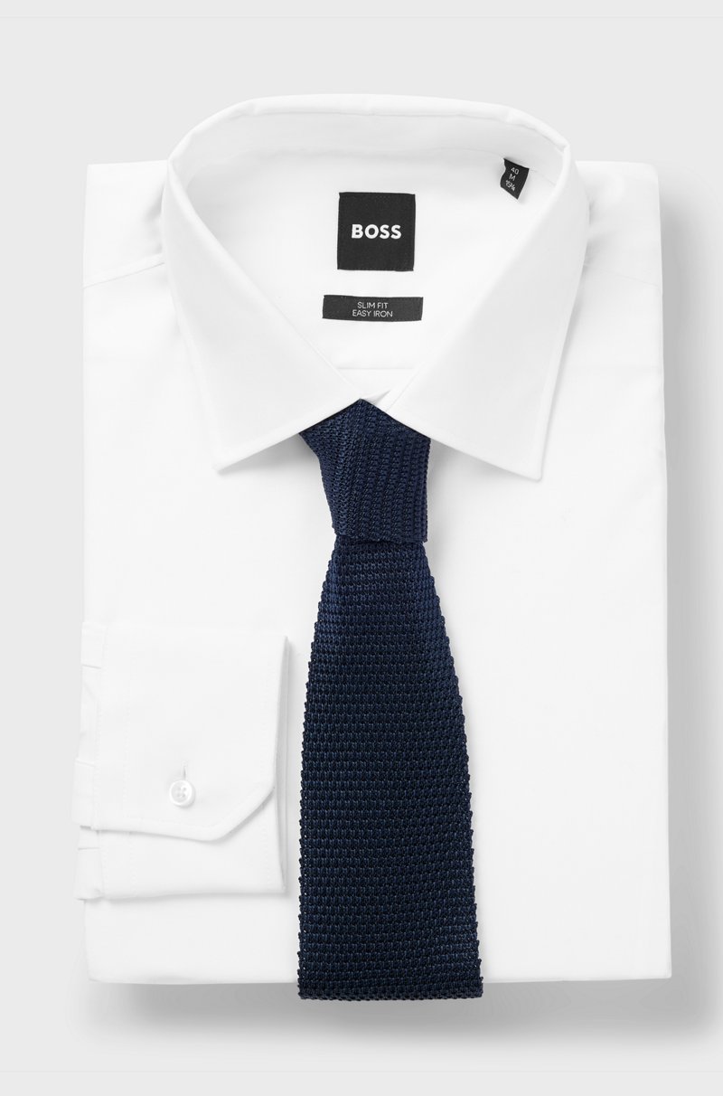 Hugo Boss Corbata de punto jacquard en seda Precio ultrabajo