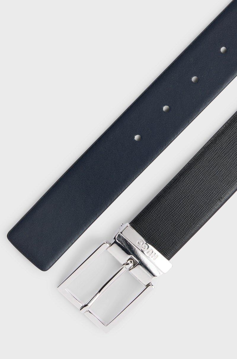 Hugo Boss Cinturón reversible de piel italiana con hebilla con logo 2025