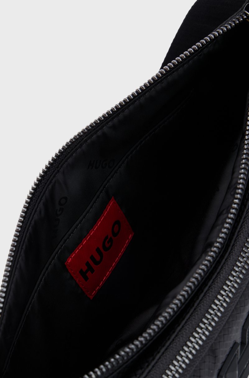 Hugo Boss Riñonera con cremallera y logo apilado Outlet