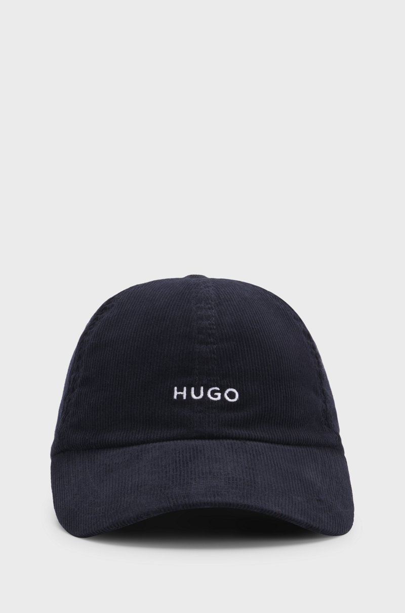 Hugo Boss Gorra de pana de algodón con logo bordado Rebajas