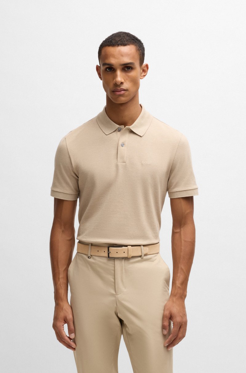 Hugo Boss Cinturón de ante con hebilla de metal pesado y logo En oferta