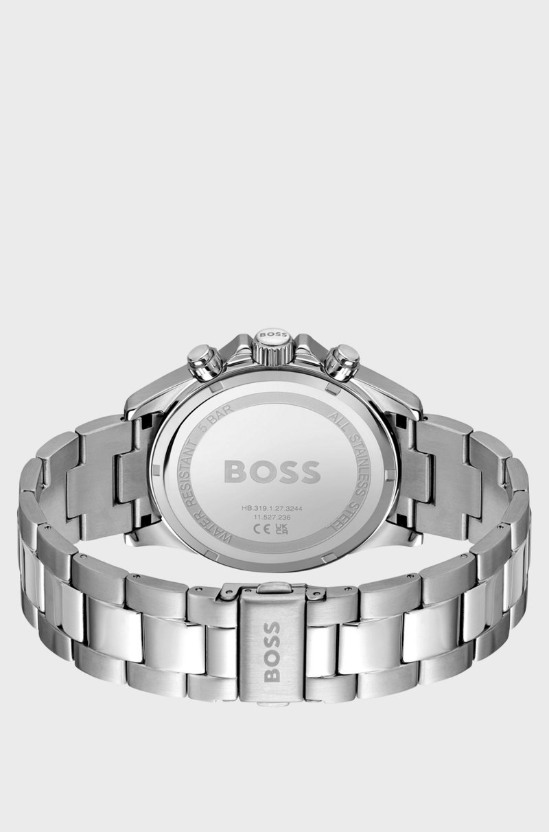 Hugo Boss Cronógrafo con esfera blanca y pulsera de eslabones Descuento