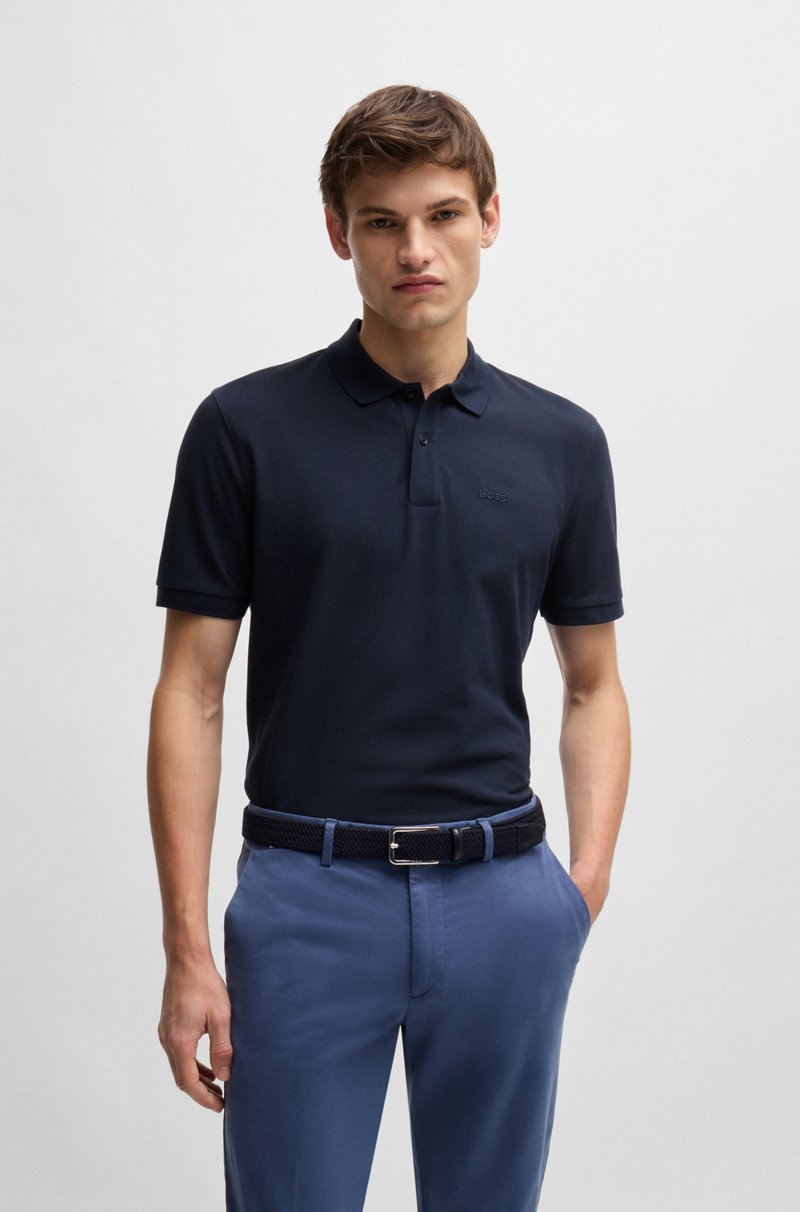 Hugo Boss Cinturón tejido con detalles en piel Tienda