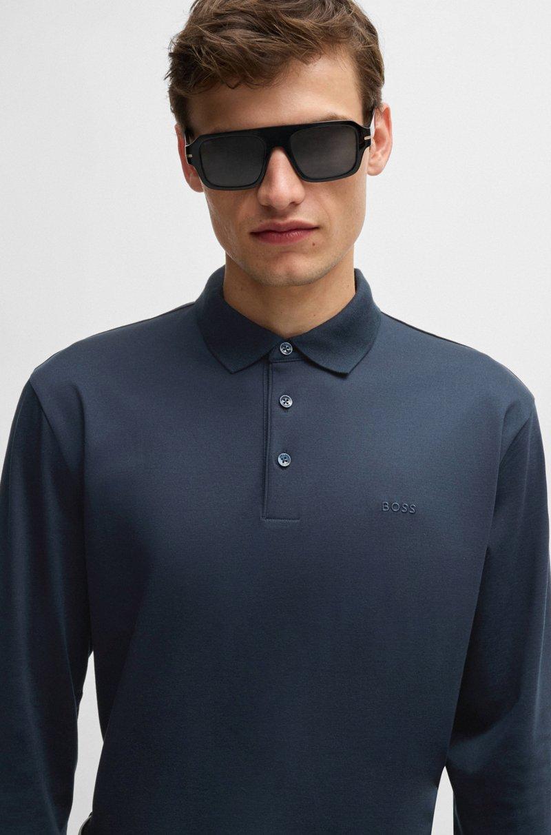 Hugo Boss Polo de algodón interlock con logo bordado Liquidación