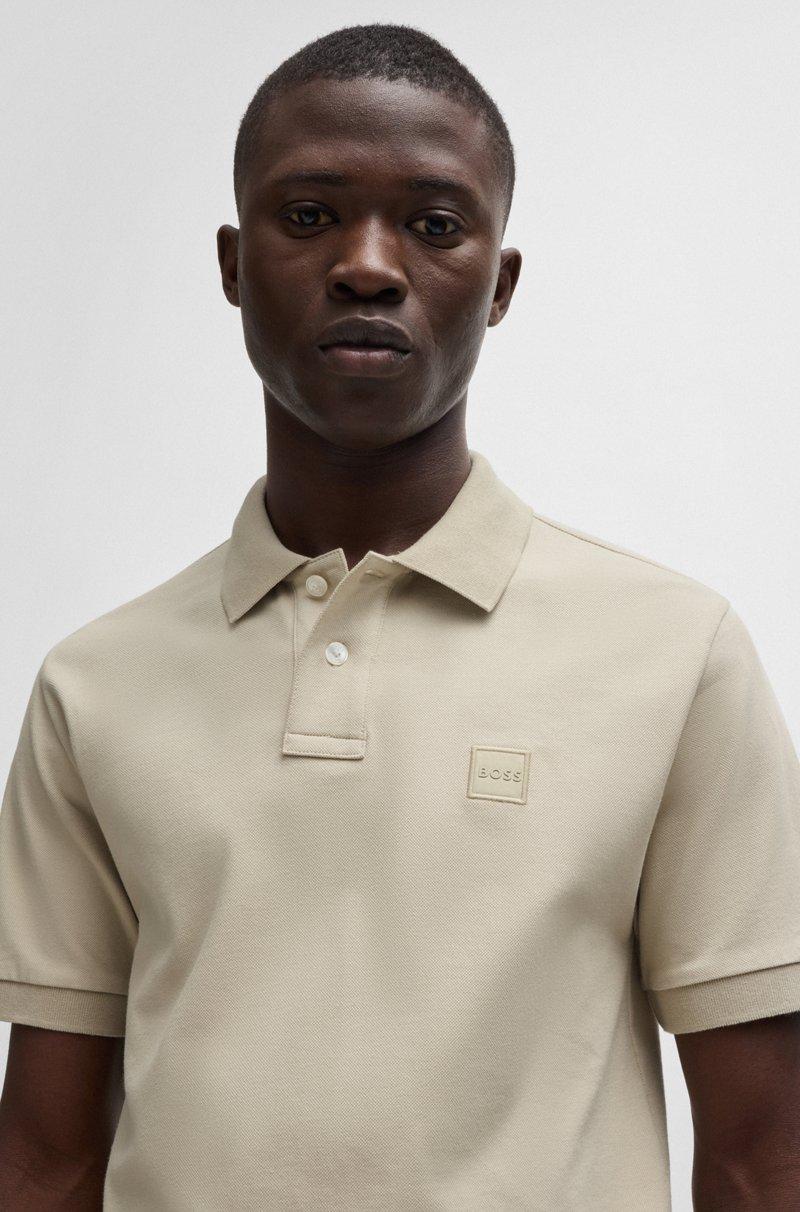 Hugo Boss Polo slim fit de algodón elástico con parche de logo Rebajas online