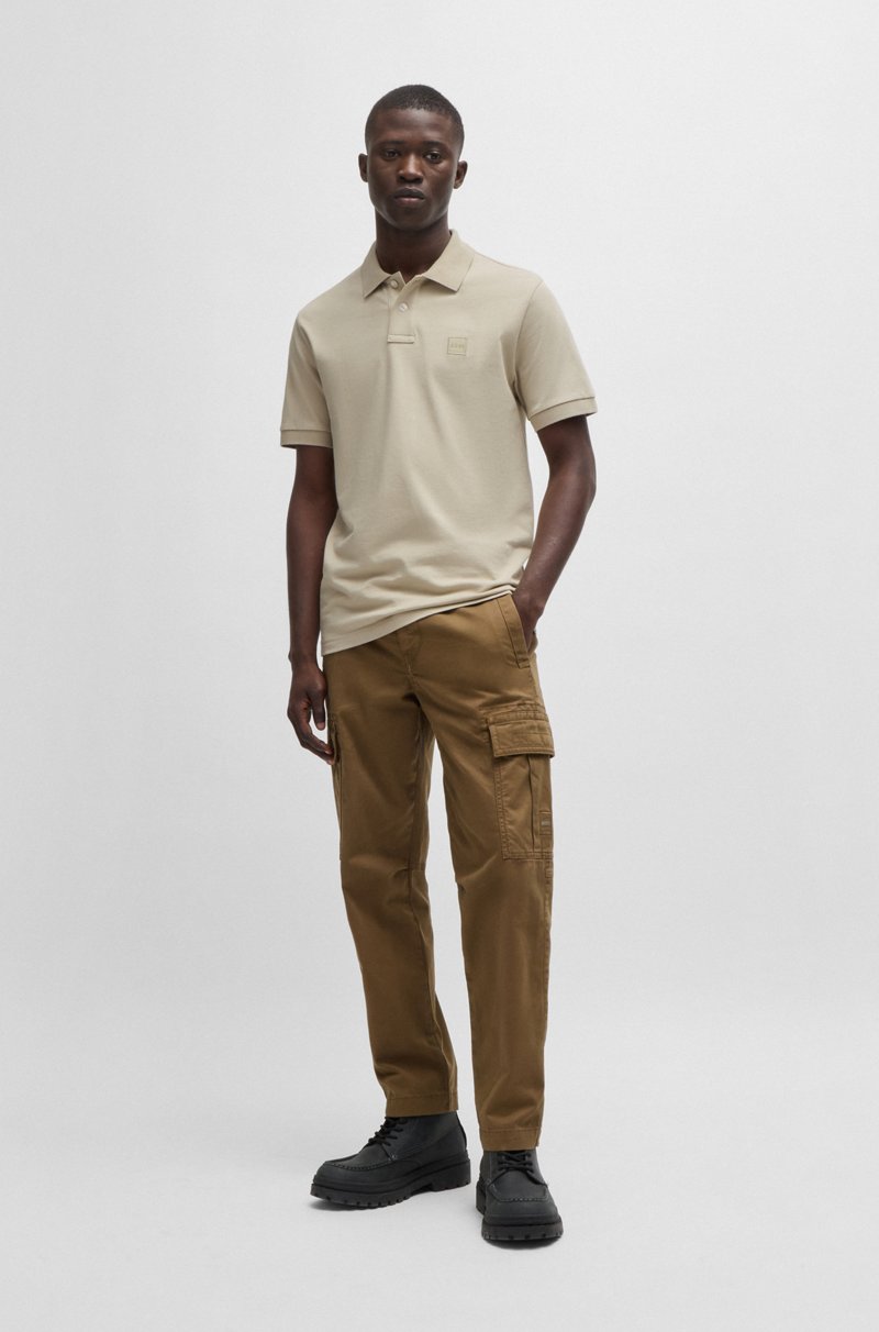 Hugo Boss Polo slim fit de algodón elástico con parche de logo Rebajas online