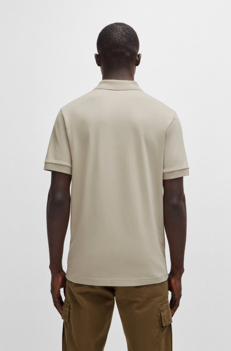 Hugo Boss Polo slim fit de algodón elástico con parche de logo Rebajas online