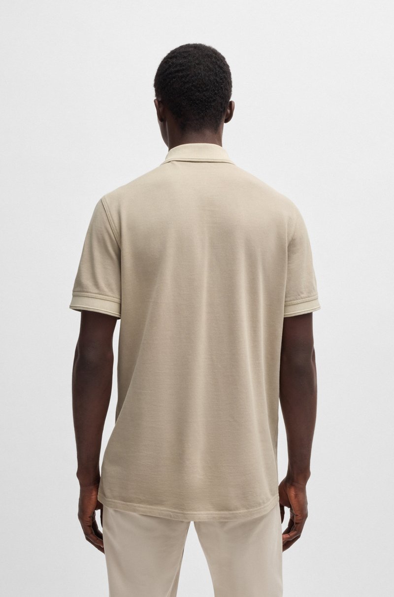 Hugo Boss Polo de piqué de algodón con logo estampado Rebajas top