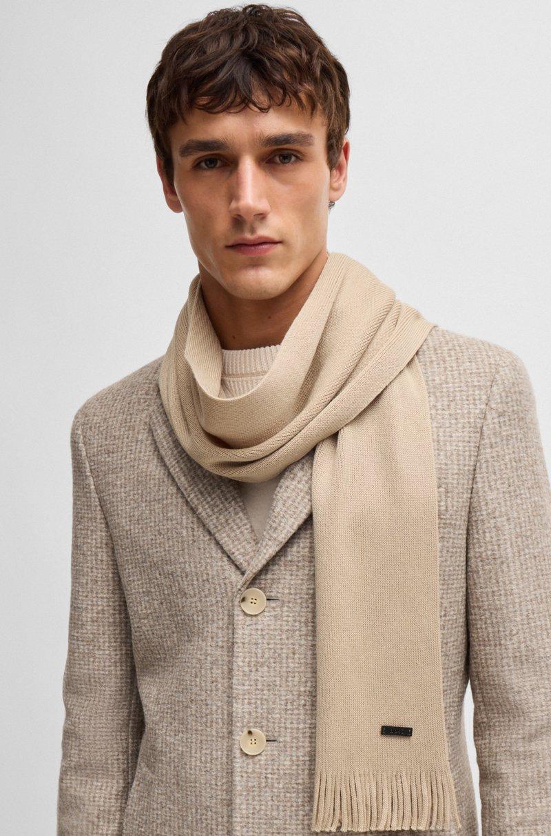 Hugo Boss Bufanda de punto raschel en lana merina Envío gratis