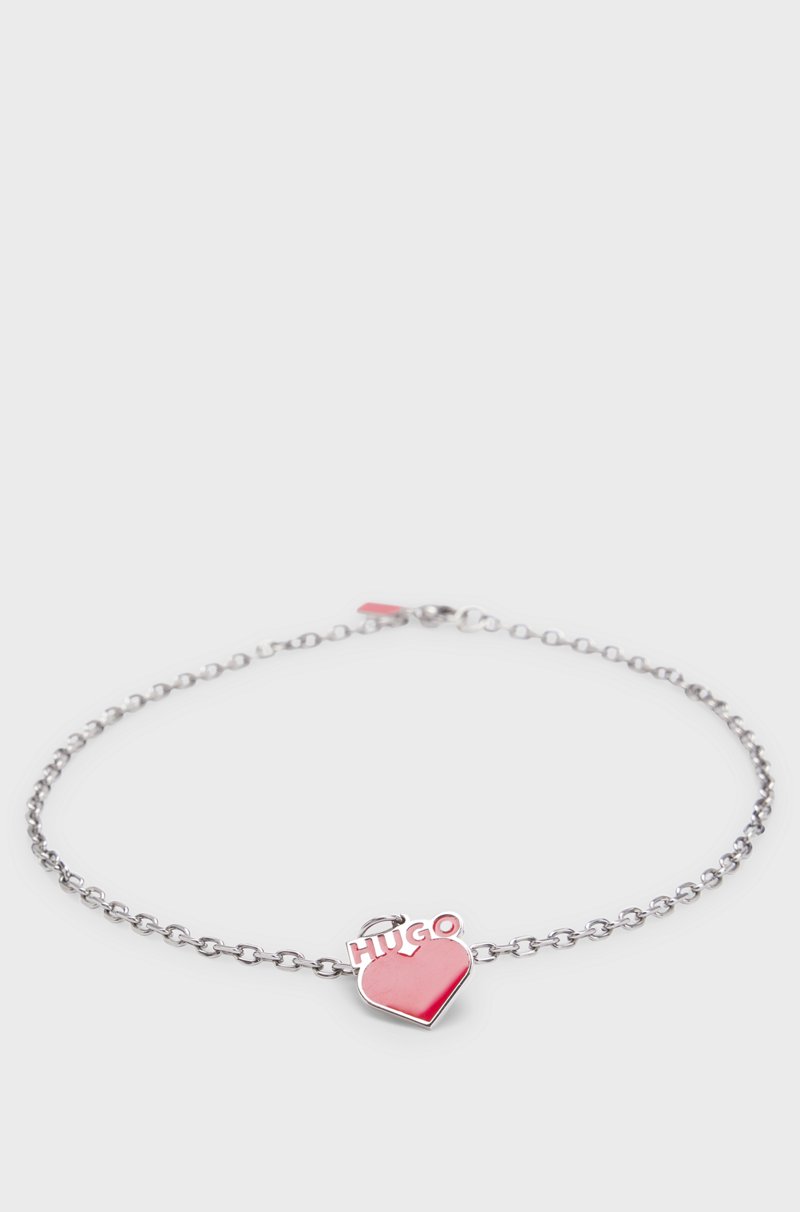 Hugo Boss Collar de cadena con colgante con forma de corazón y logo Oferta especial de fábrica