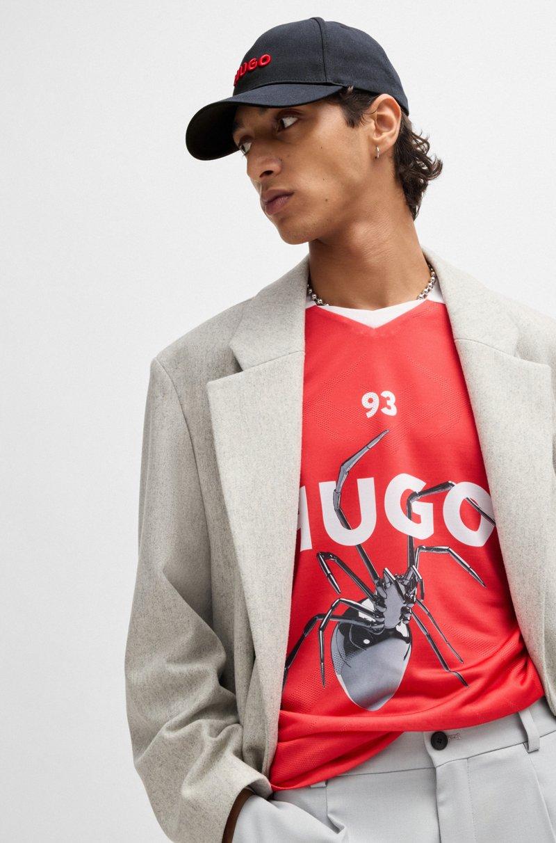 Hugo Boss Gorra de sarga de algodón con logo en la parte delantera y en la visera Promoción trimestral