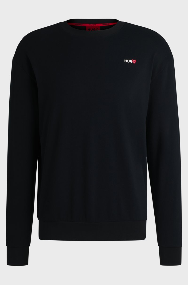 Hugo Boss Sudadera de algodón con logo de corazón Solo queda un día