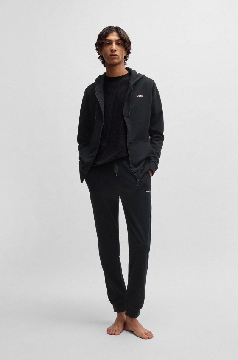 Hugo Boss Pantalones de chándal en mezcla de algodón con logo de corazón Grandes descuentos