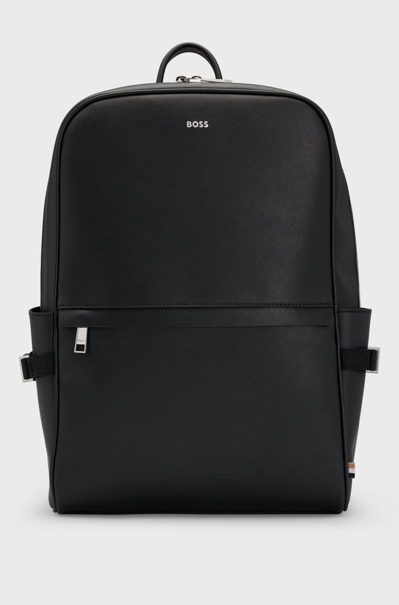 Hugo Boss Mochila con cremallera con raya de la marca y detalle de logotipo Liquidación