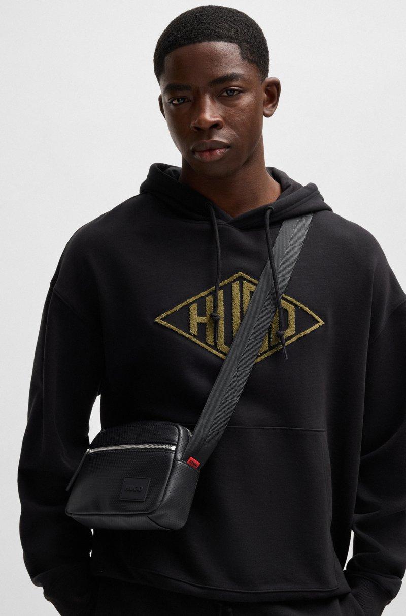 Hugo Boss Bolso de bandolera en piel sintética calada Tienda de fábrica