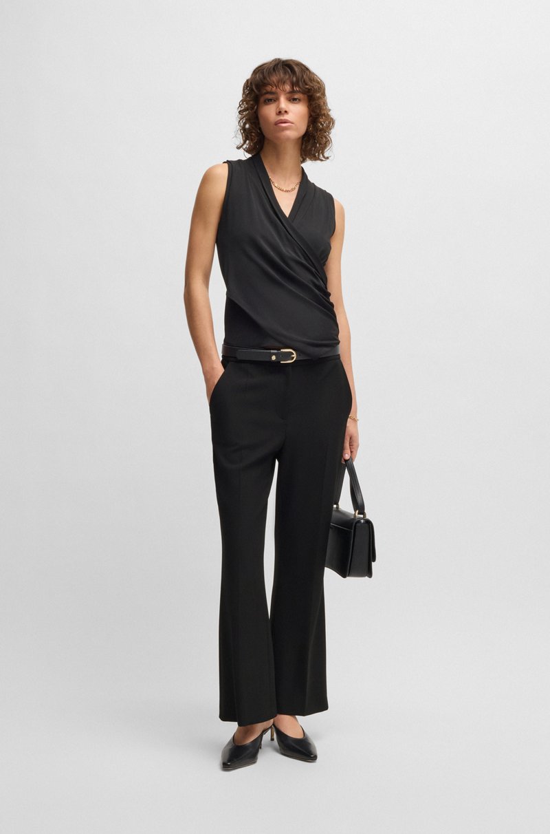Hugo Boss Pantalones slim fit con pernera acampanada Precios de Black Friday