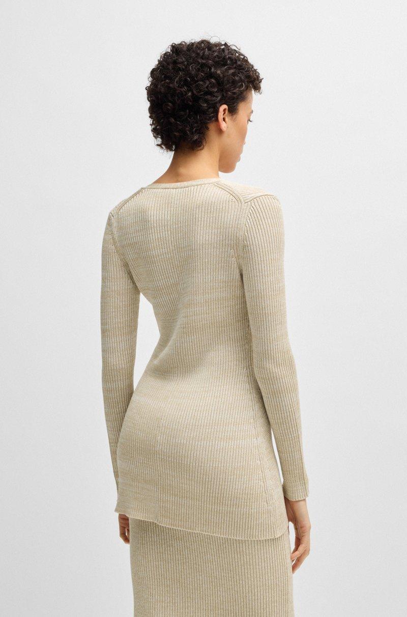 Hugo Boss Cárdigan largo con estructura de canalé mouliné Última moda