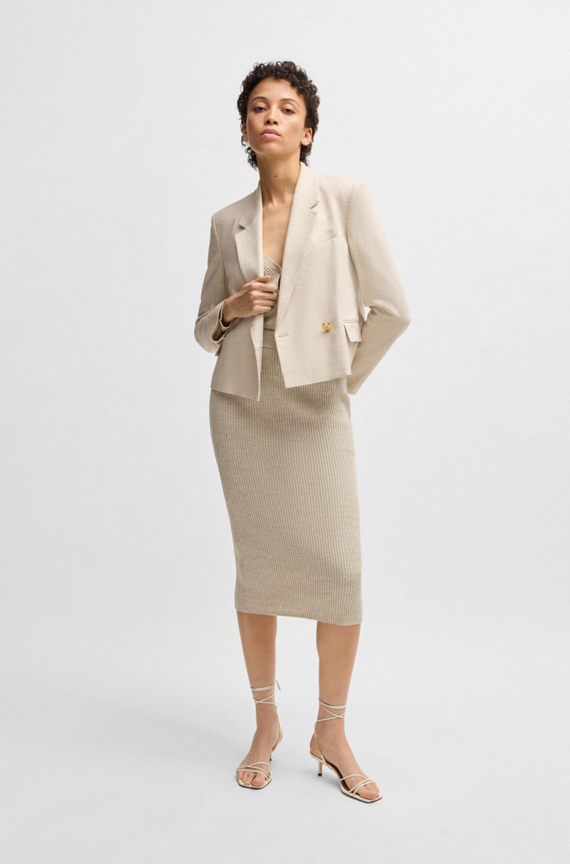 Hugo Boss Falda tubo de canalé con efecto mouliné Descuento por venta flash