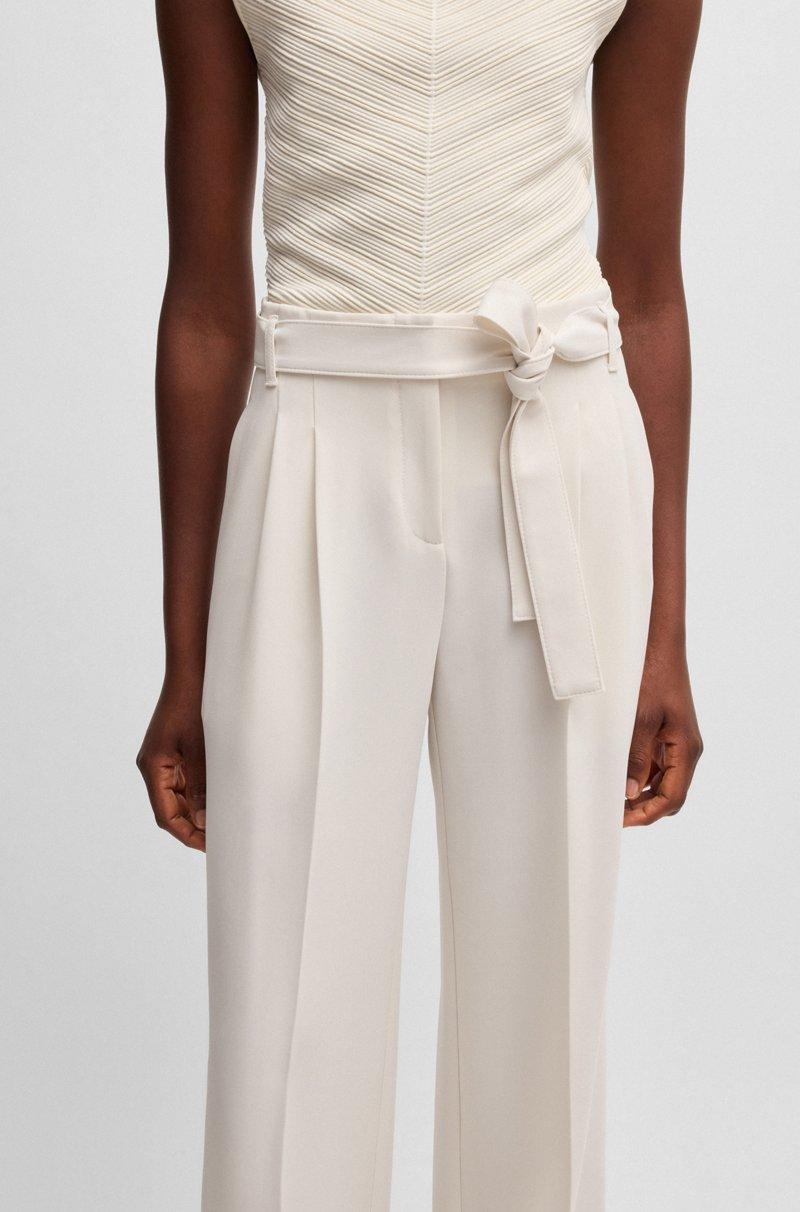 Hugo Boss Pantalones relaxed fit en crepé japonés resistente a las arrugas Grandes ahorros