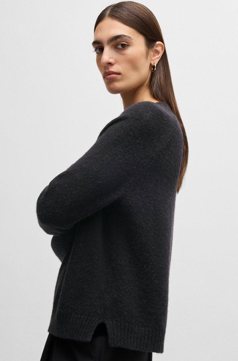 Hugo Boss Jersey con escote redondo en tejido elástico Precio ultrabajo