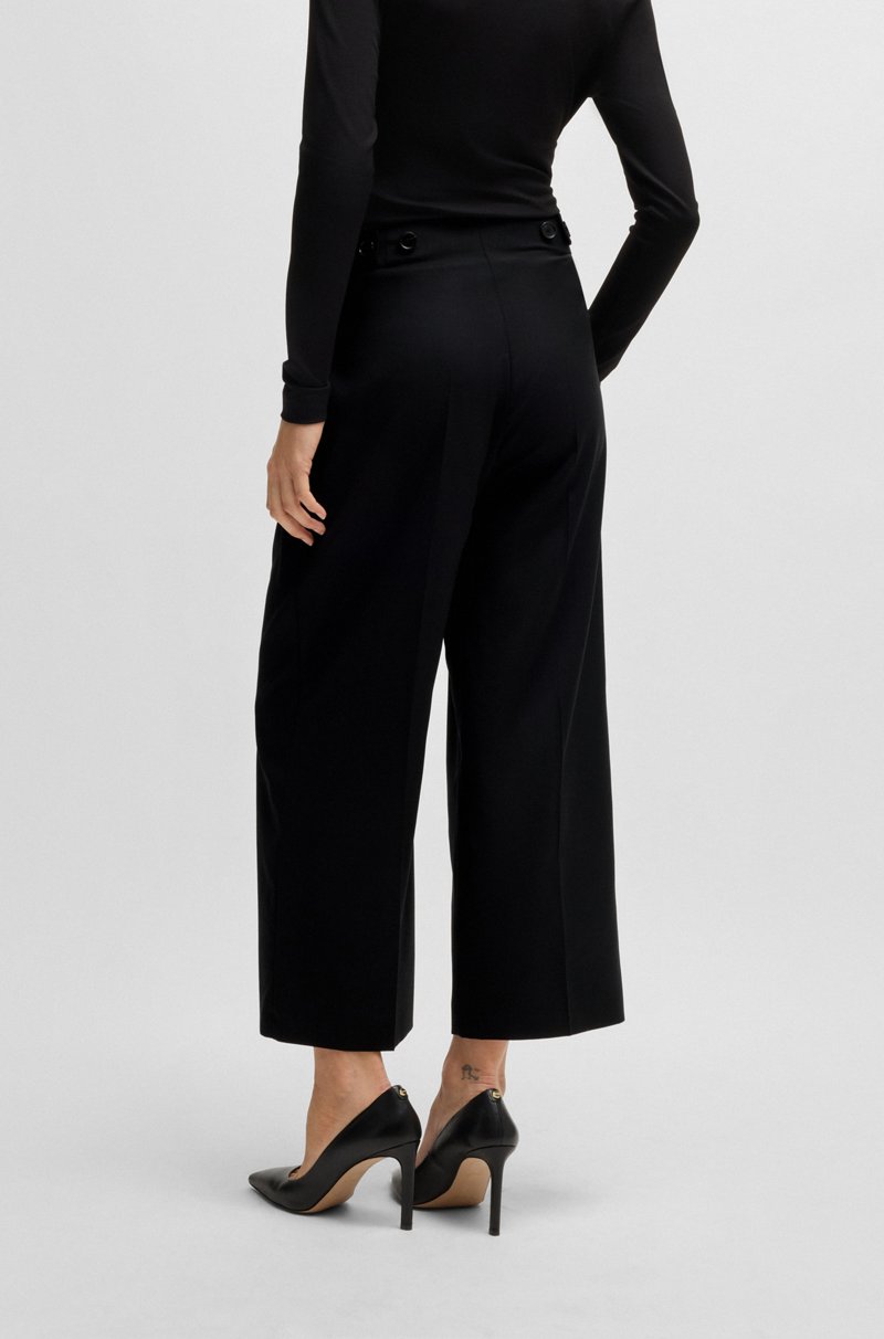 Hugo Boss Pantalones regular fit de talle alto de lana virgen Devoluciones gratuitas