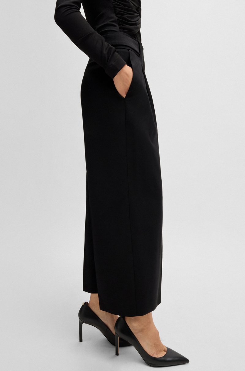 Hugo Boss Pantalones regular fit de talle alto de lana virgen Devoluciones gratuitas
