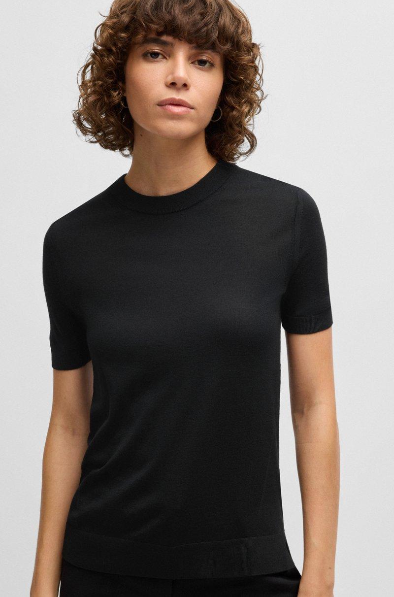 Hugo Boss Jersey de manga corta en lana merina En línea