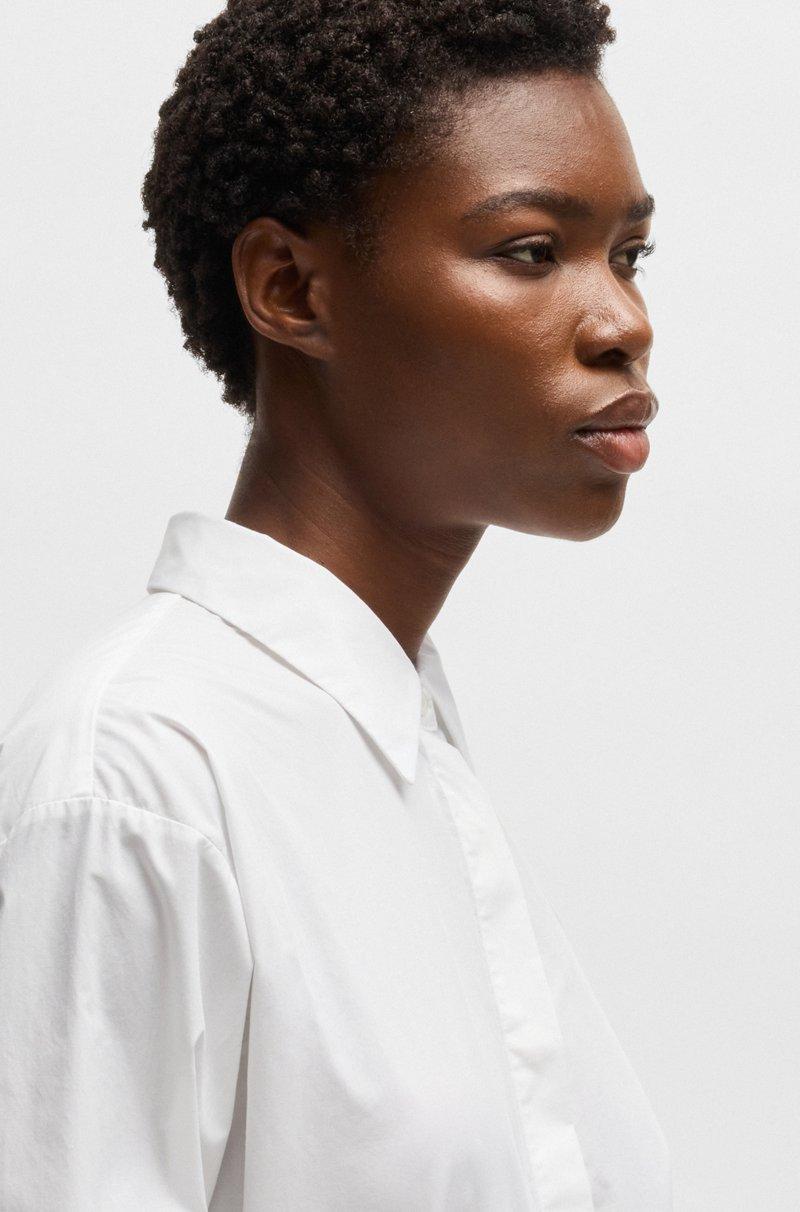 Hugo Boss Blusa regular fit de algodón y seda con monograma Double B Ofertas