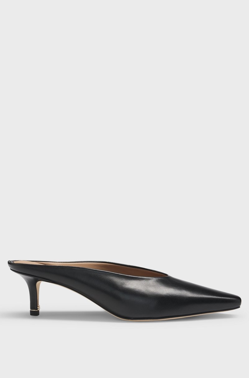 Hugo Boss Mules sin talón en piel de napa Tienda