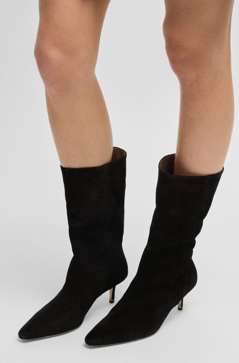 Hugo Boss Botas de ante con monograma Double B Rebajas top