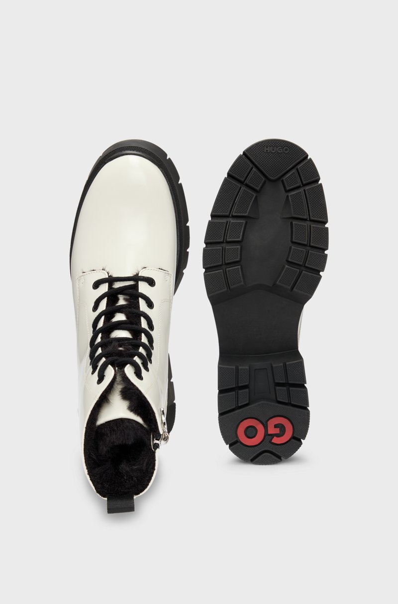Hugo Boss Botas de piel sintética con logo en el cursor de la cremallera Envío gratis