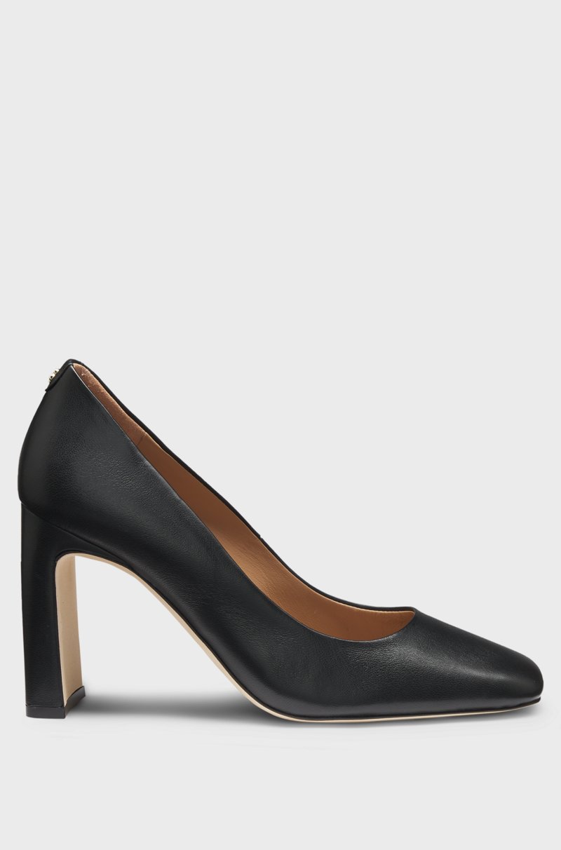 Hugo Boss Zapatos de tacón en piel de napa con detalle de monograma Double B Oferta especial