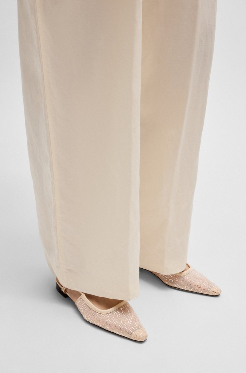 Hugo Boss Mules de malla con adornos de estrás Envío gratis