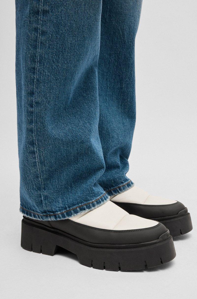 Hugo Boss Botas de piel sintética con efecto guateado ÚLTIMAS EDICIONES