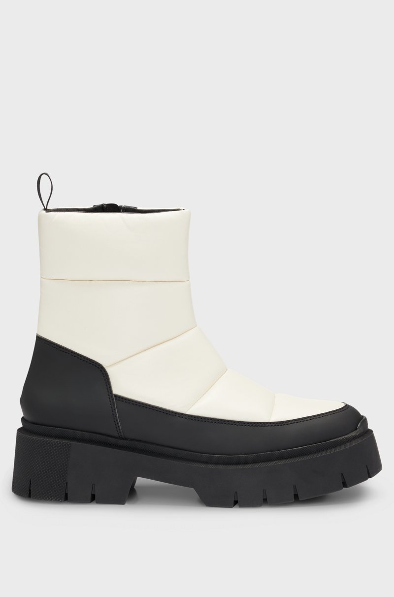 Hugo Boss Botas de piel sintética con efecto guateado ÚLTIMAS EDICIONES