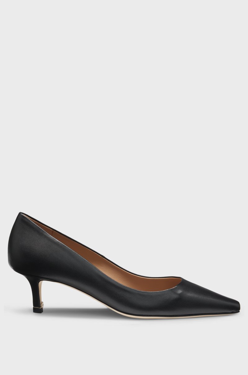 Hugo Boss Zapatos de tacón de piel de napa con monograma Double B Promoción por tiempo limitado