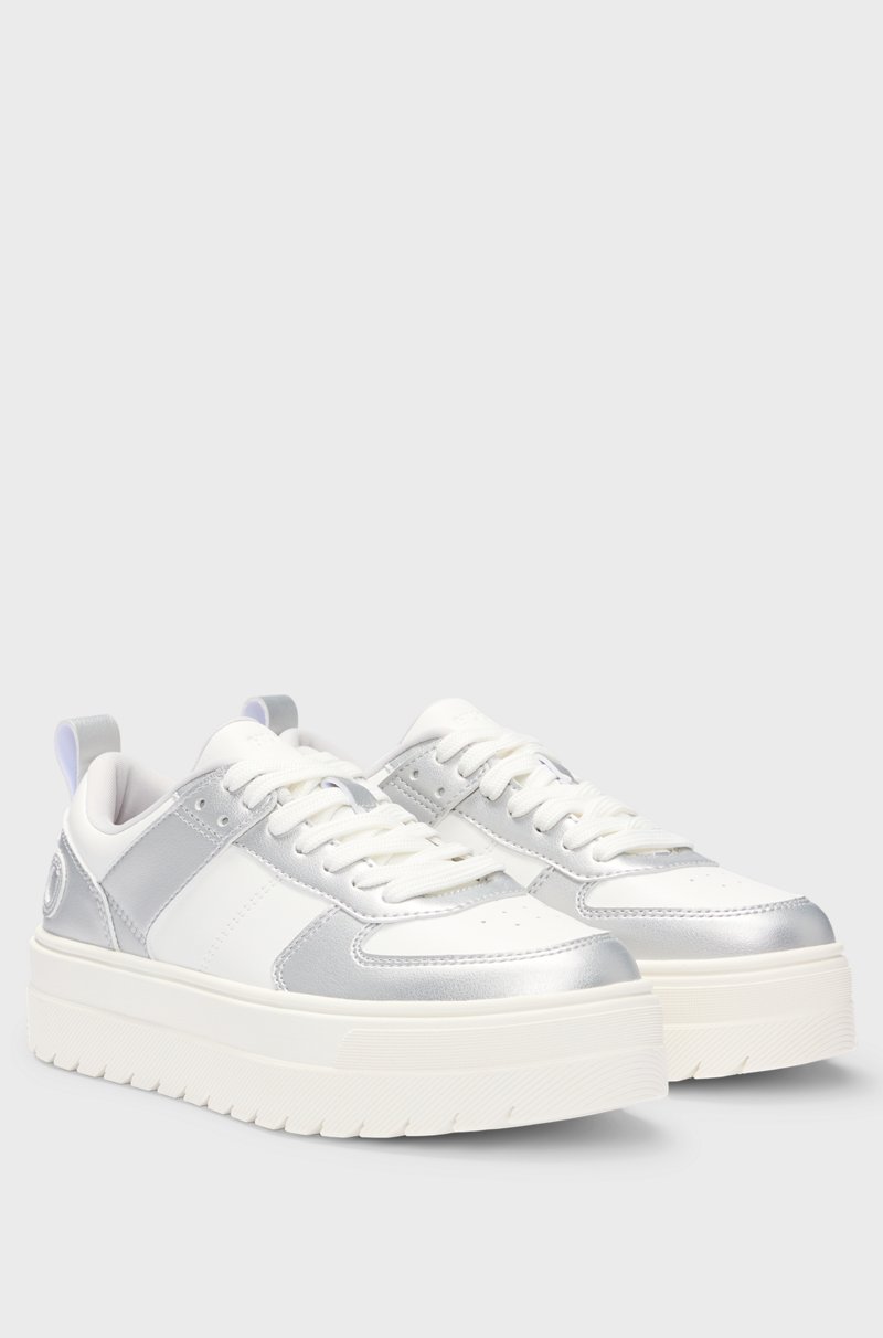 Hugo Boss Deportivas con suela de plataforma y detalles plateados Solo hoy