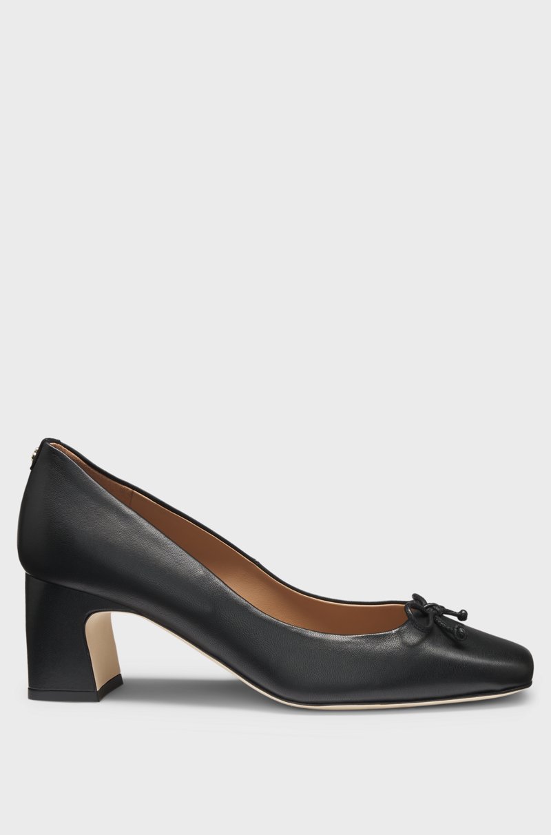 Hugo Boss Zapatos de tacón de piel de napa con monograma Double B Solo queda un día